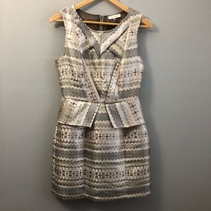 Sugarlips structured metallic Aztec print dress S.
